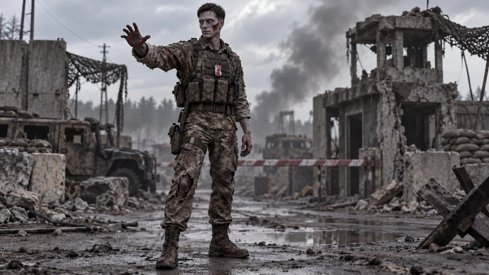 Eli, the infected former drone operator